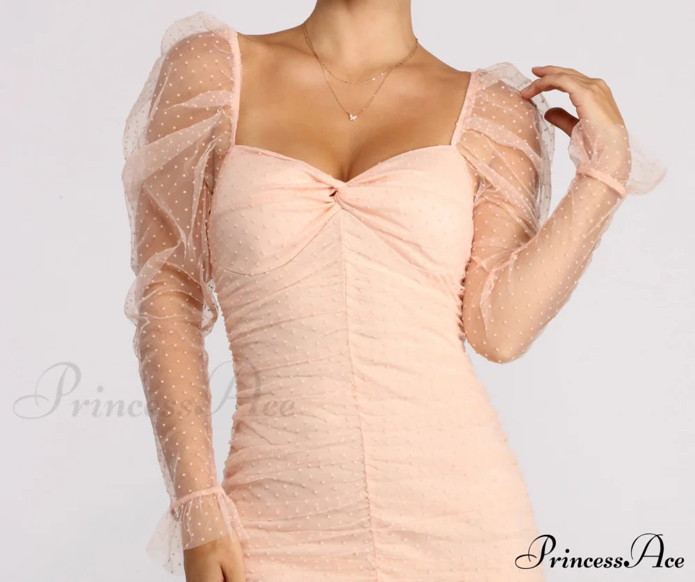 Everyone’s Sweetheart Puff Charming Sleeve Mini Dress Casual Dresses
