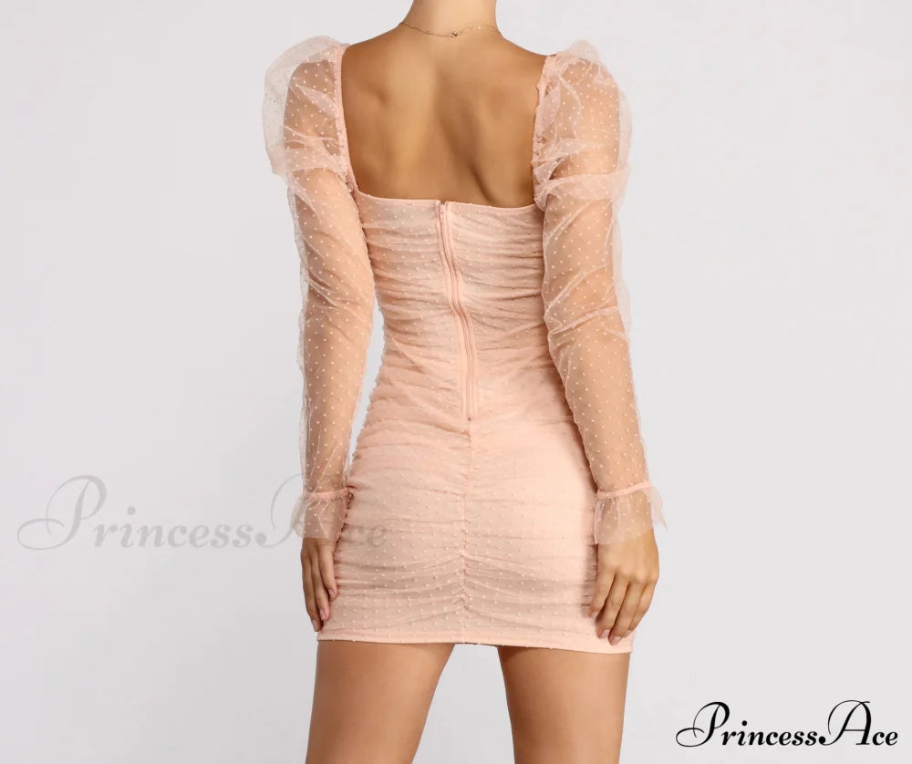 Everyone’s Sweetheart Puff Charming Sleeve Mini Dress Casual Dresses