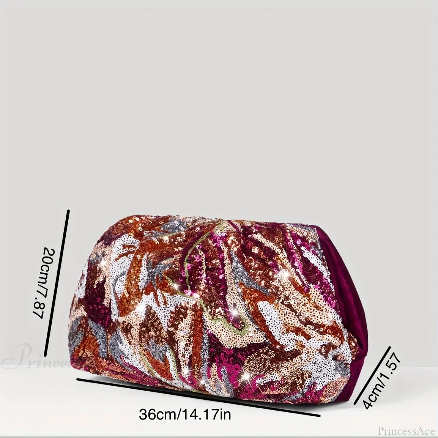 Exquisite Dazzling Rose Red Evening Clutch Bag Rose red / (20cm clutchbag-250126