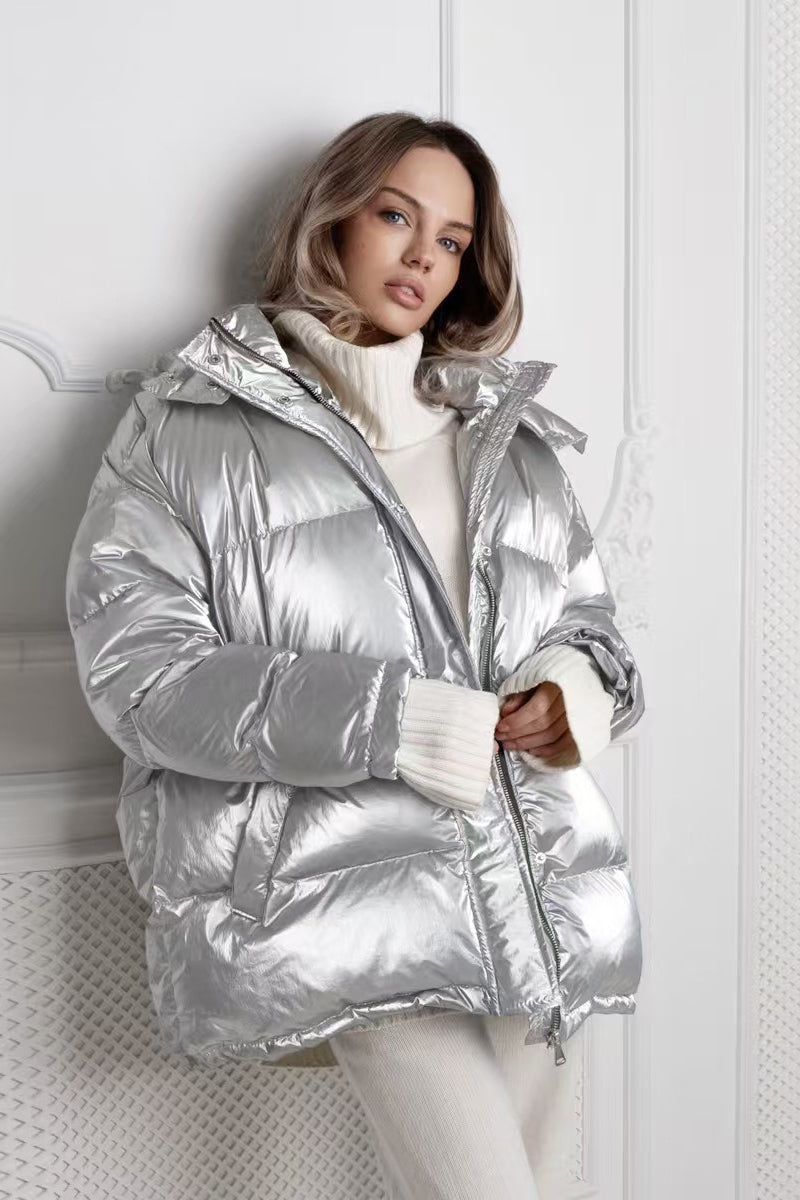 Chic Hooded Belted Quilted Puffer Jacket