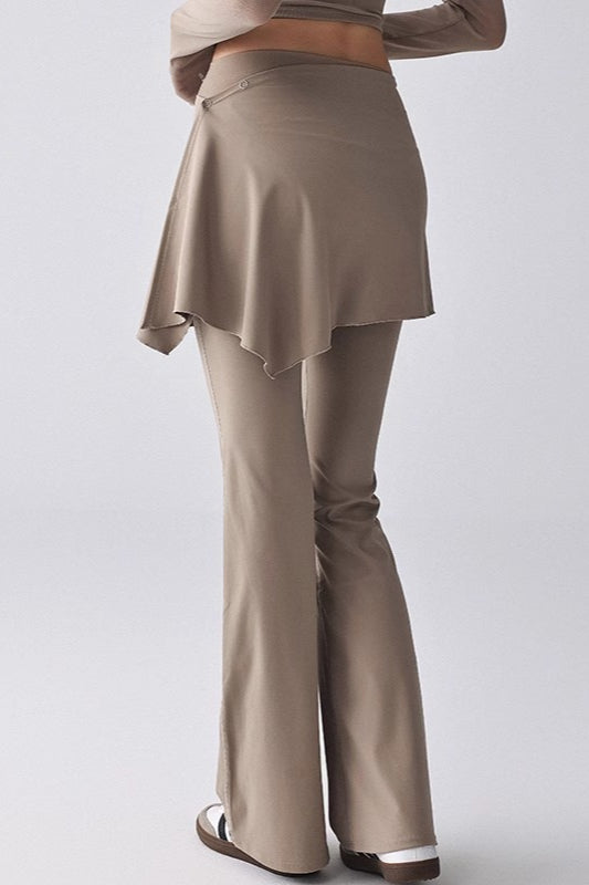 Ausgestellte, hochgeschnittene Leggings mit Fleecefutter und Rock