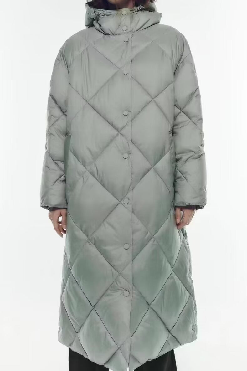 Padded Longline Hooded Puffer Coat coats