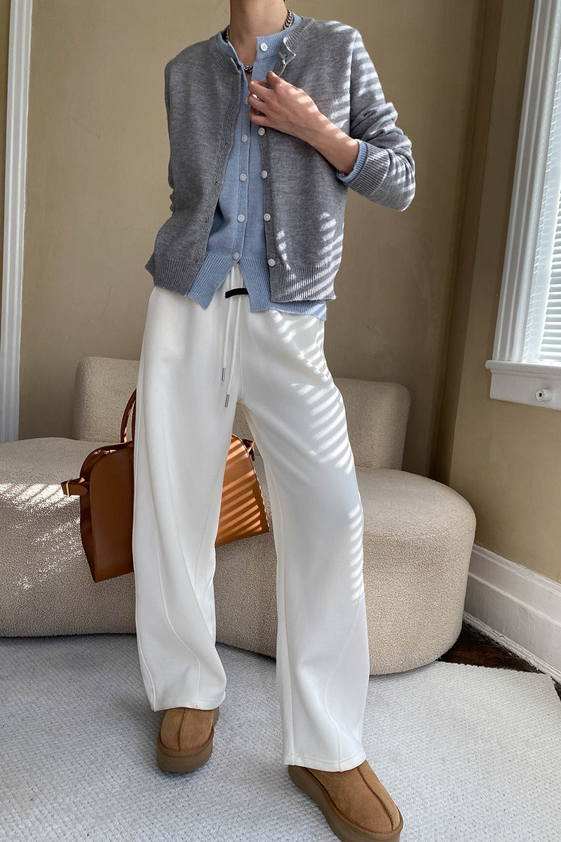 Contrast Panel Layering Cardigan