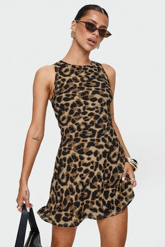 Tank-Minikleid mit Leopardenmuster
