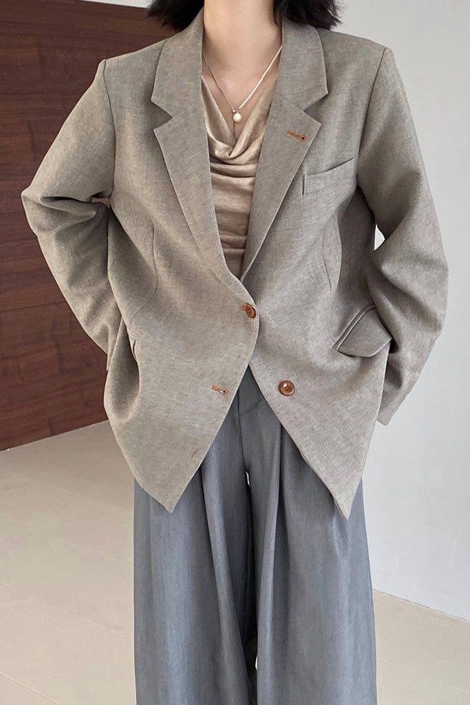 Oversized Speckled Lapel Blazer