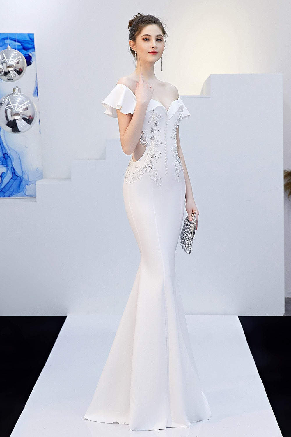 Elegant Off Shoulder Bodycon Formal Dress