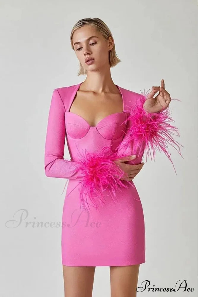 Faina Mini Stylish Dress Pink Dress