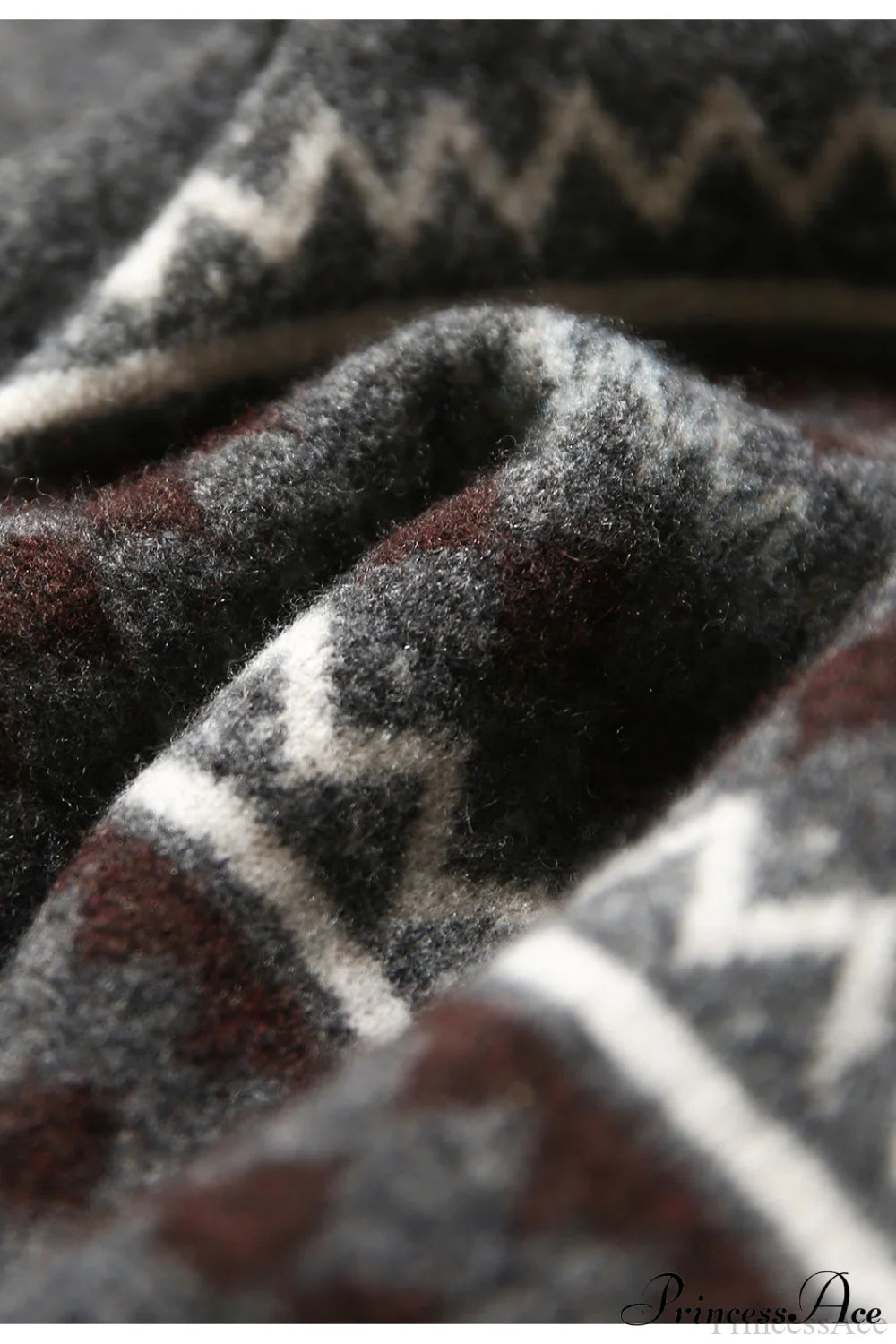 Fair Isle Loose Crewneck Plus Size Knit Sweater