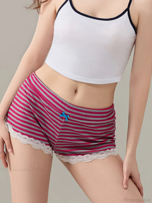 Fairycore Bow Lace Trim Short short-250223
