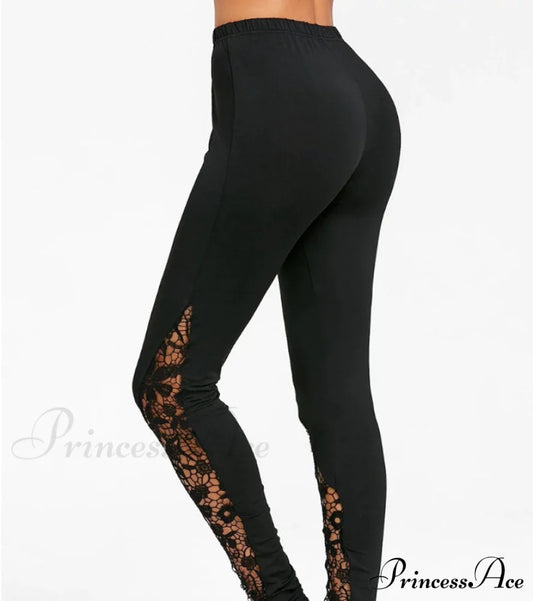 Fashion Elastic High Waist Leggings Black / S