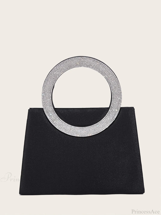 Fashion Elegant Luxury Clutch Evening Party Banquet Shoulder Bag BLACK clutchbag-250126