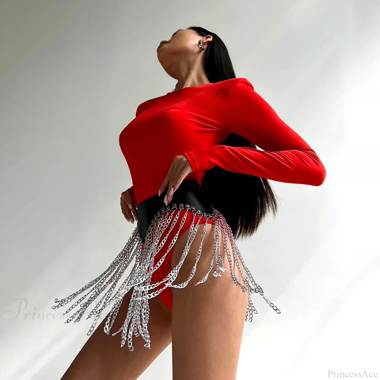 Fashion Gothic Street Style Fringes Belt black / Adjustable