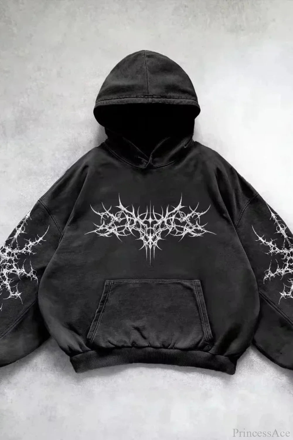 Fashion Trend Fleece Padded Zipper Hoodie Black 3 / M