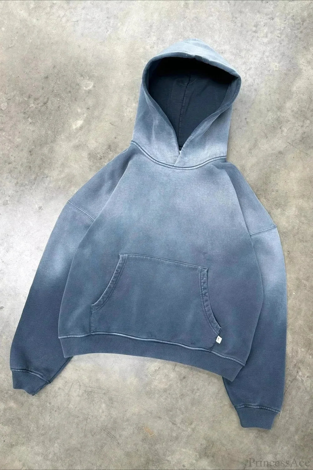 Fashion Trend Fleece Padded Zipper Hoodie Blue / M
