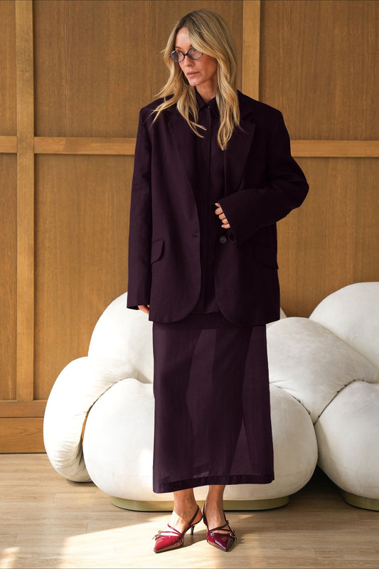 Vintage Kragen Tencel Hemdkleid Zweiteiler Set