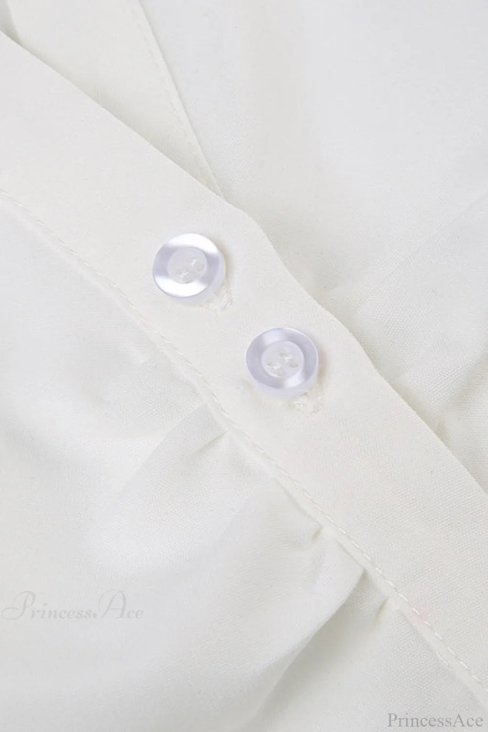 Fitted Button-Down Ruched Blouse