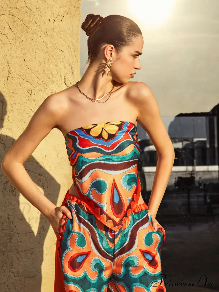 Flaming Passions Graceful Back Tie Top Tank Tops & Camis