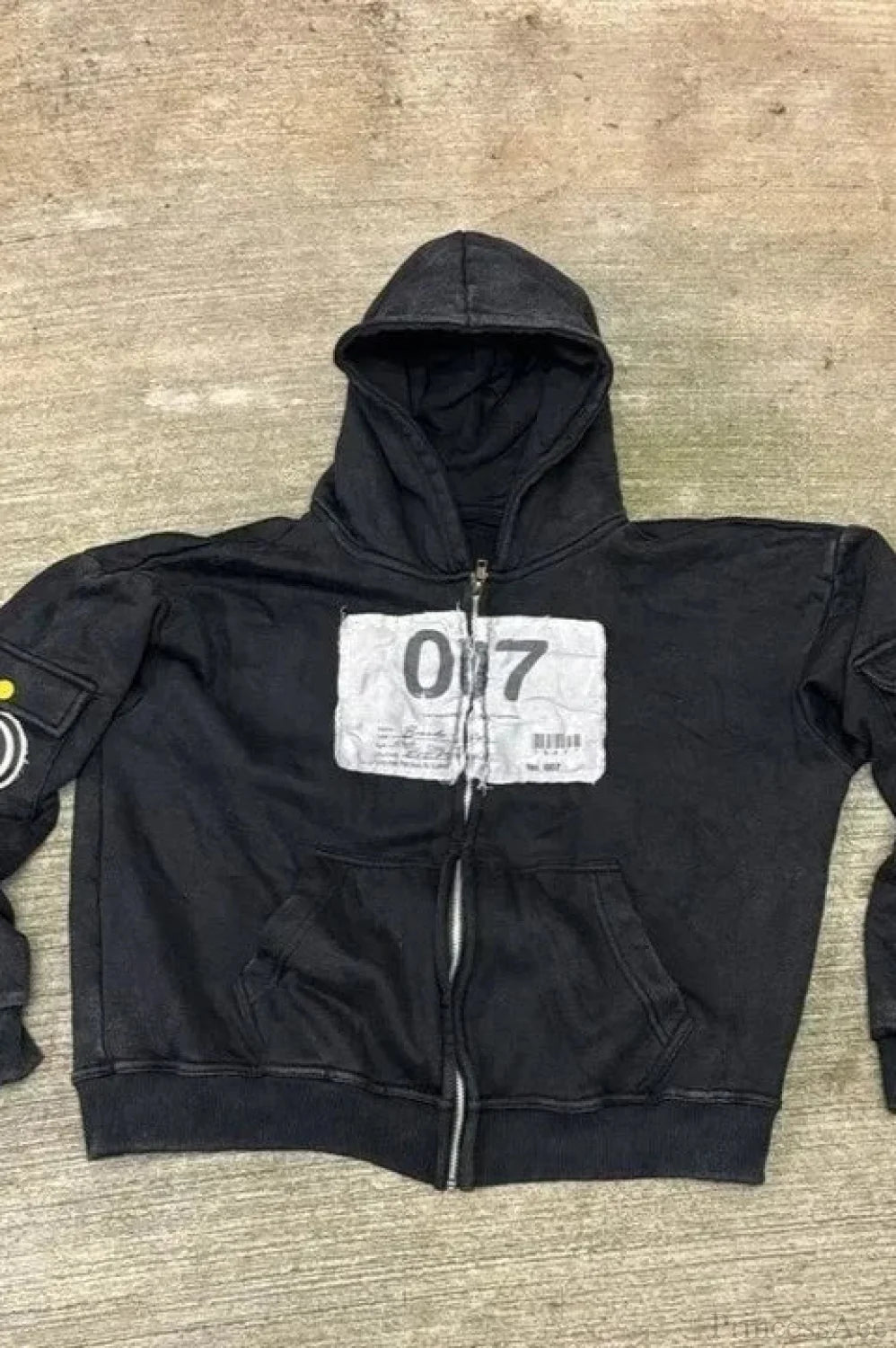 Flash Diamond Oversized Hoodie Black 4 / M