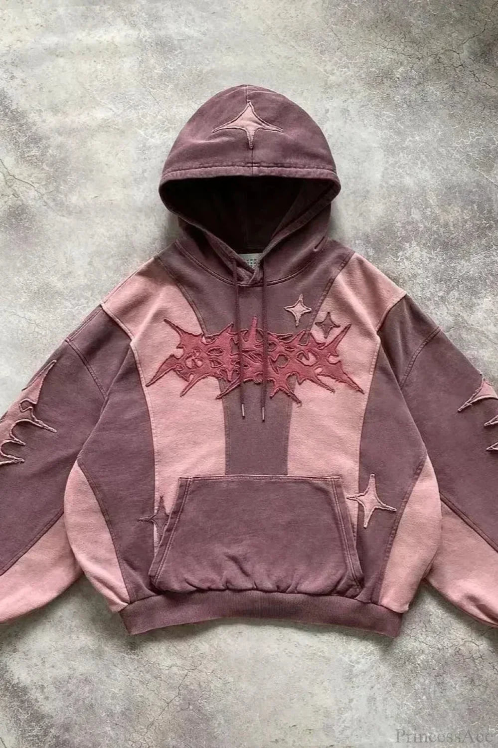 Flash Diamond Oversized Hoodie Pink 1 / M