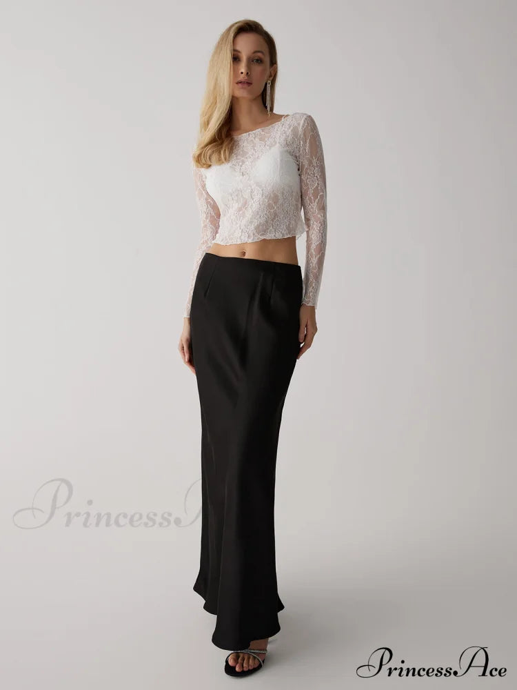 Floral Lace Graceful See Through Top T-Shirts