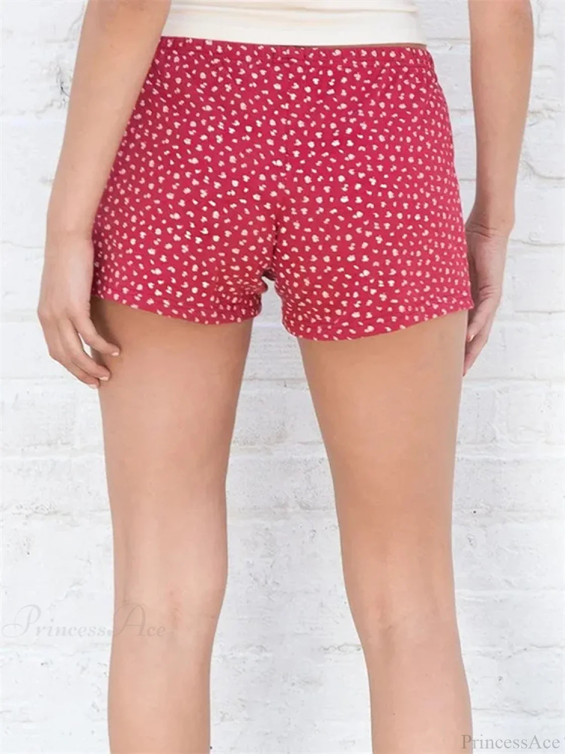 Floral Striped Button Party Short short-250223