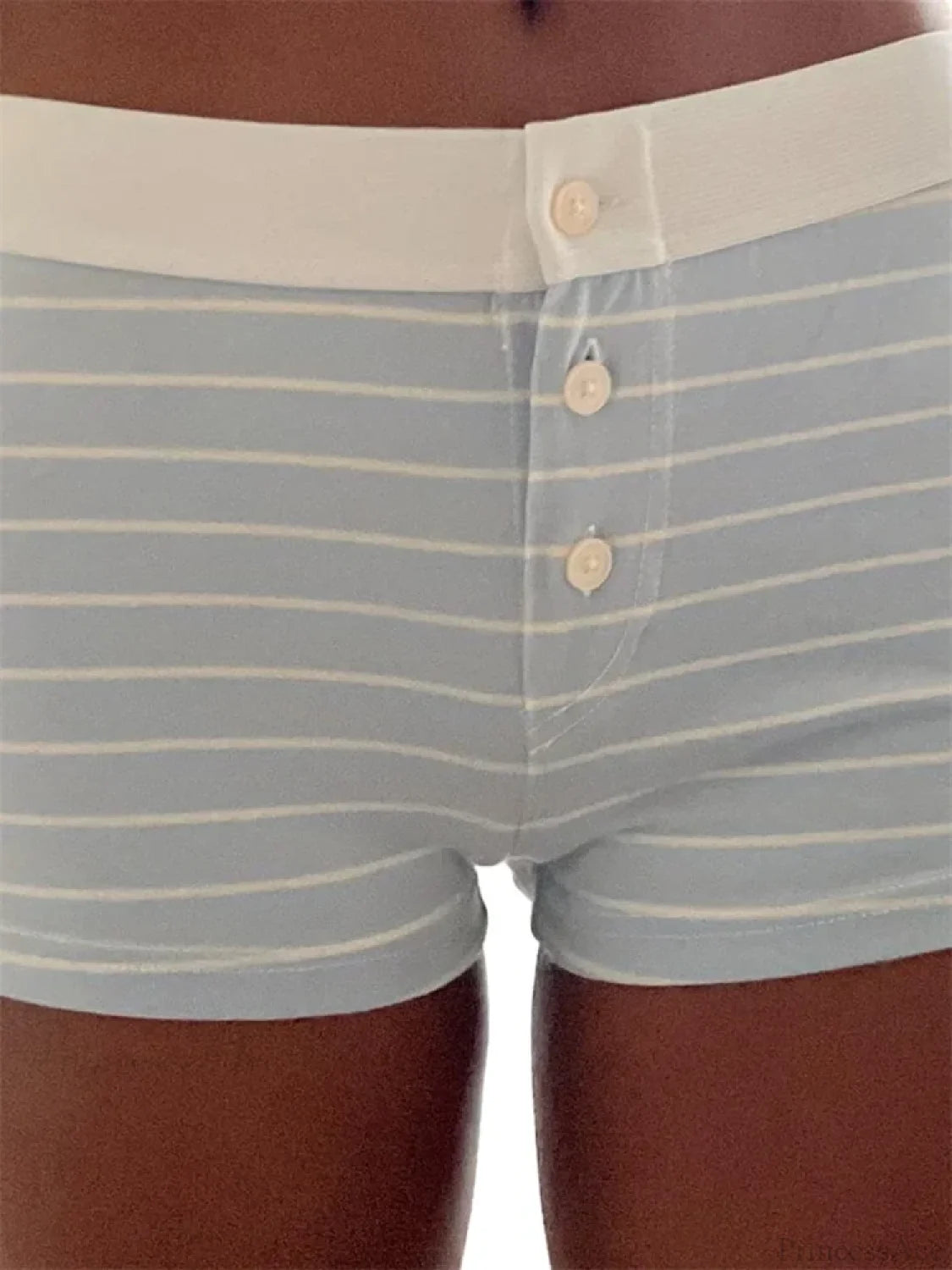 Floral Striped Pajama Sleep Short short-250223