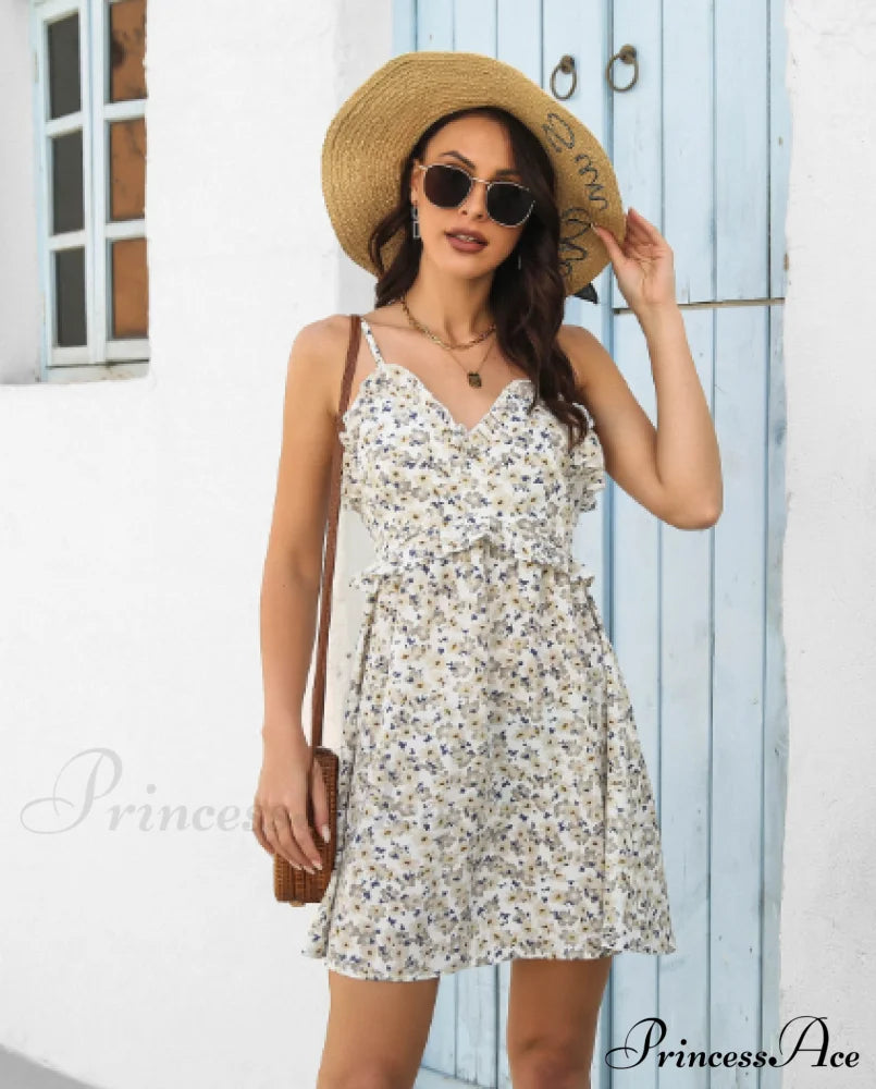 Floral Suspender Dress Xl / Pink