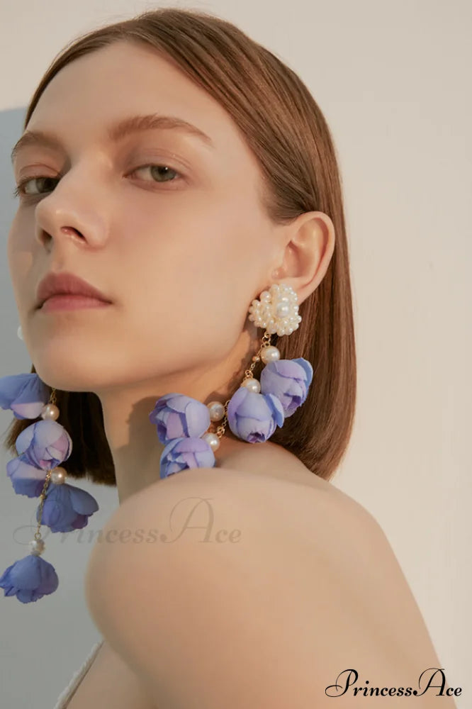 Flower Elegant Drop Earrings