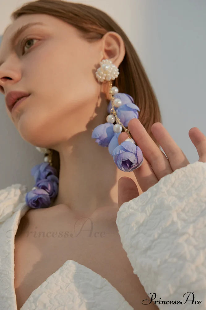 Flower Elegant Drop Earrings