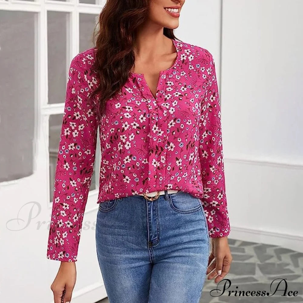Flowered Blouse Blouses