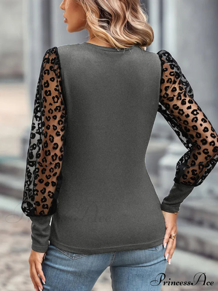 For Arm Block Color Slim Long Top Women