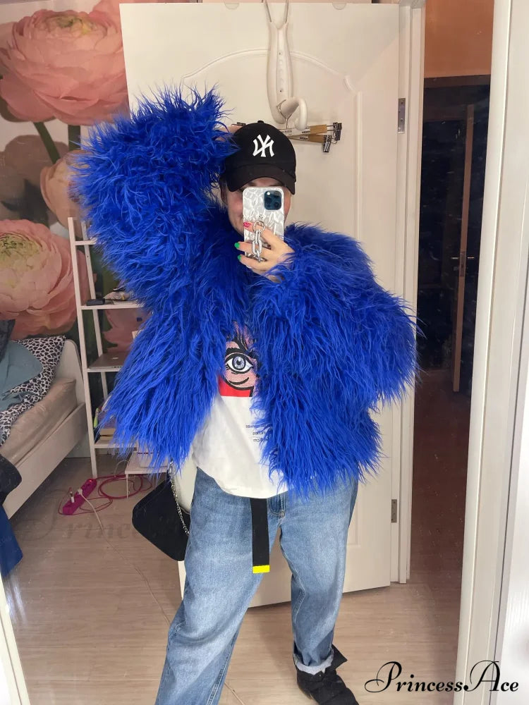 Fur Elegant Fringe Coat Coats-L