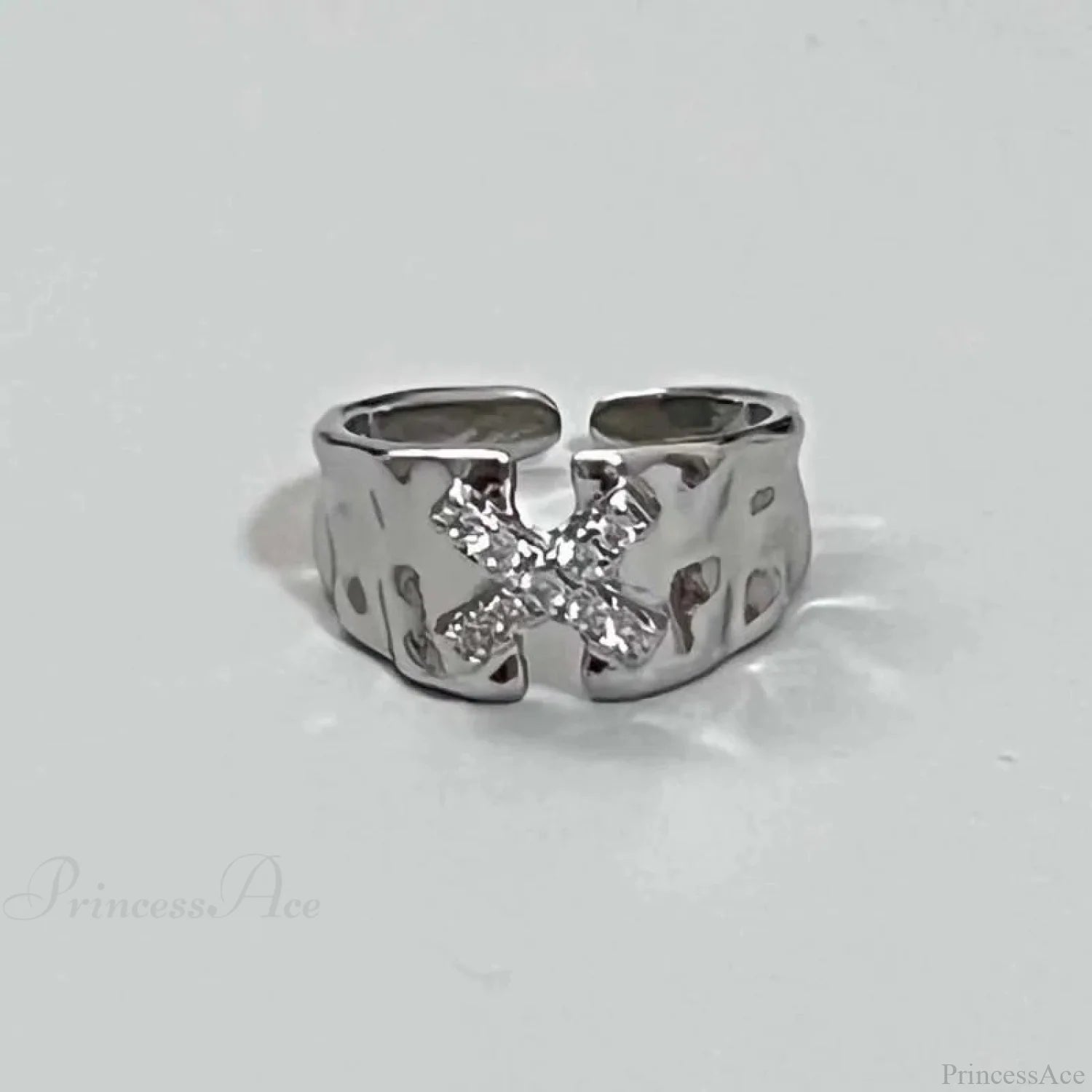 Gender-neutral Vintage Wings Skeleton Gothic Ring sliver3