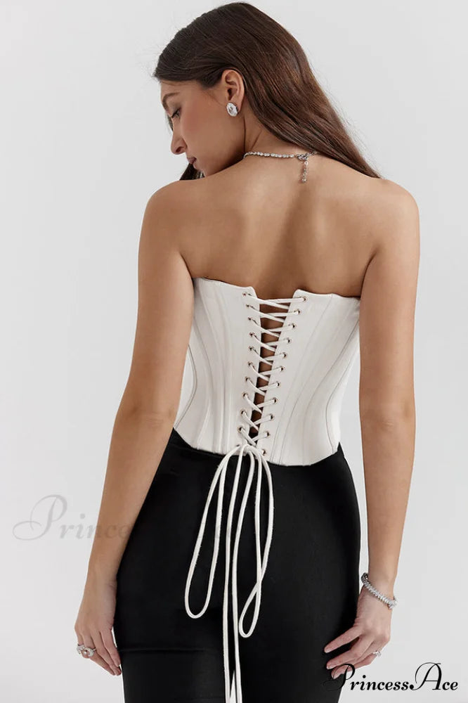 Genevieve Vintage Stylish Cream Strappy Bra