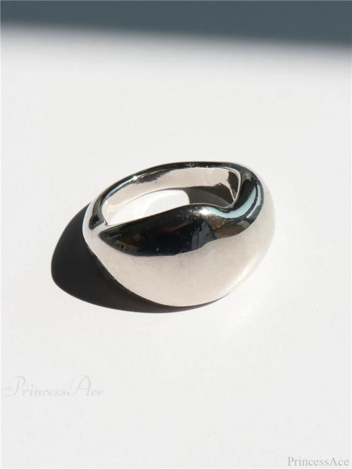 Geometric Gothic Titanium Strong Ring sliver5