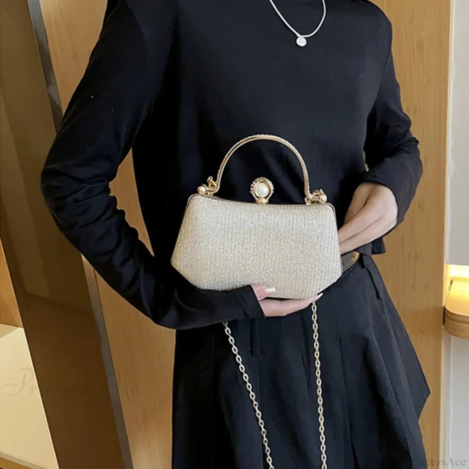 Glitter Evening Banquet Wrist Bag Rhinestone Clutch Bag clutchbag-250126