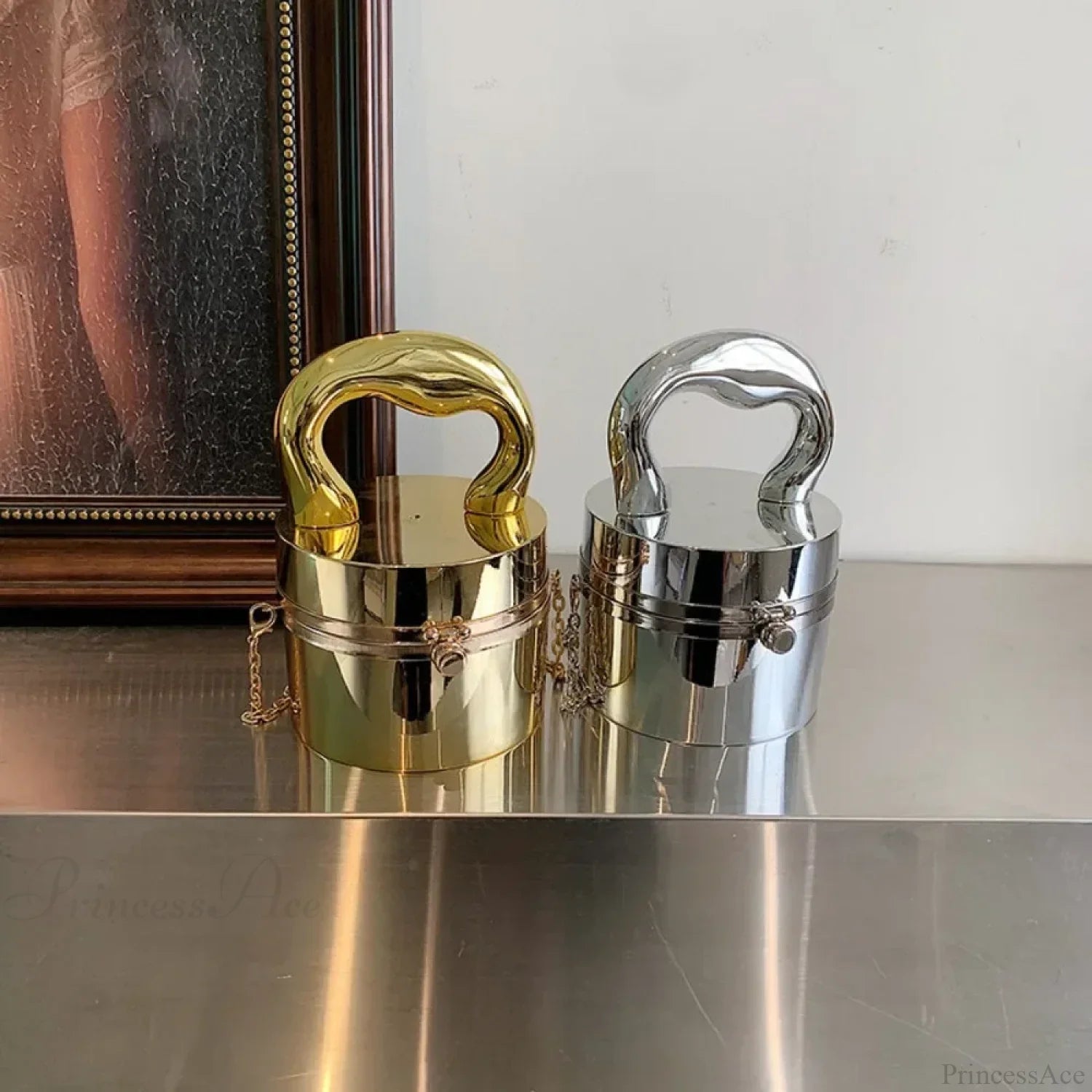 Gold Box Shiny Clutch Evening Party Handbag handbag-250126