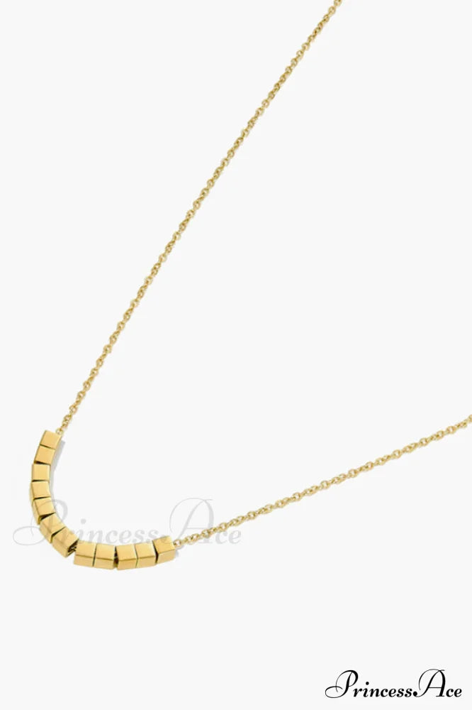 Gold Sugar Stylish Cube Necklace