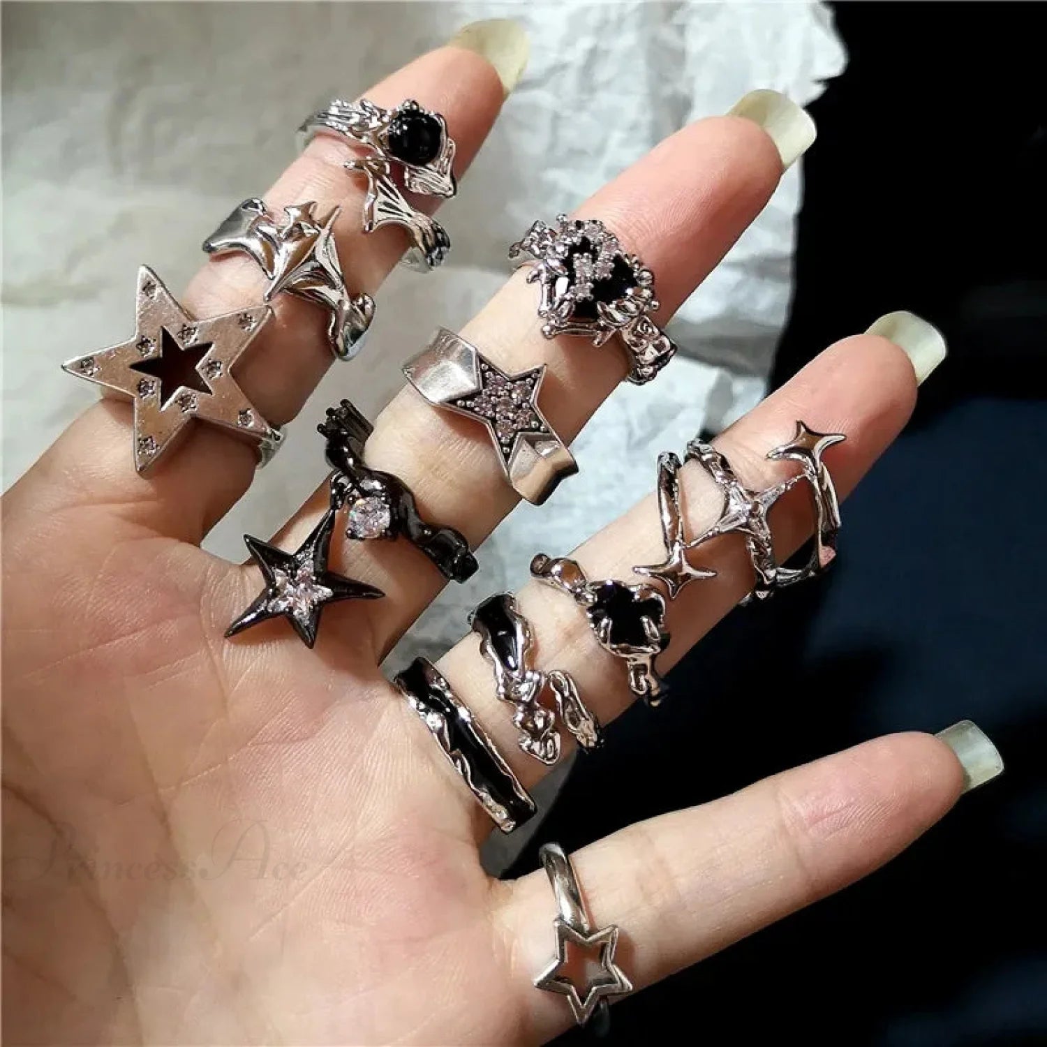 Gothic Cross Heart Luxury Ring