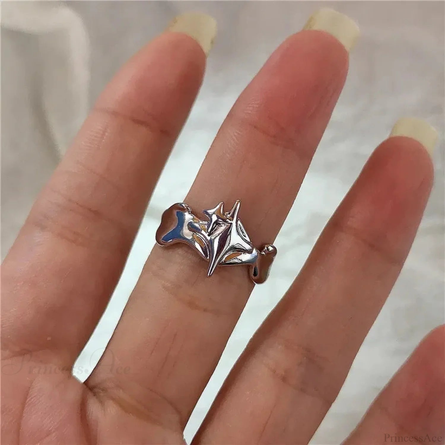 Gothic Cross Heart Luxury Ring sliver7