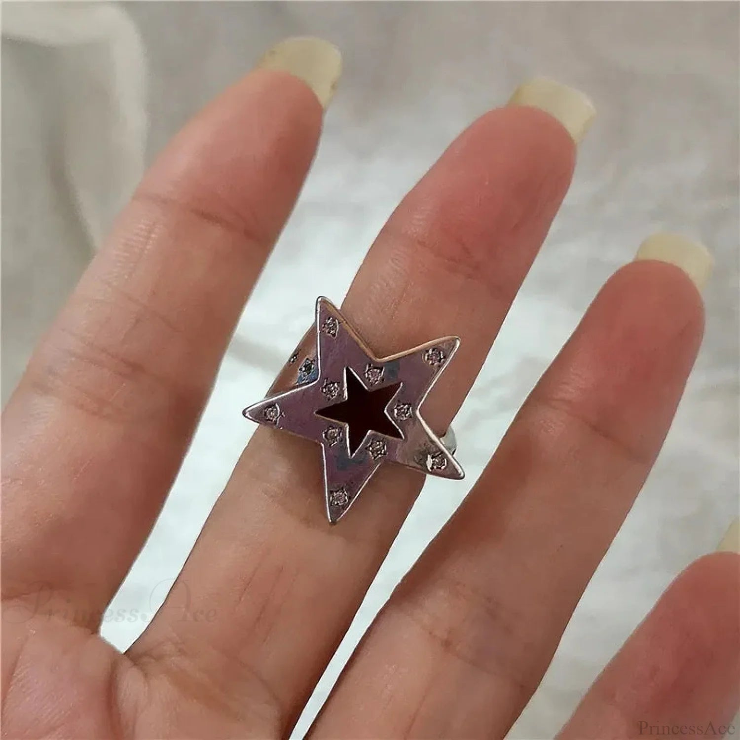 Gothic Cross Heart Luxury Ring sliver8