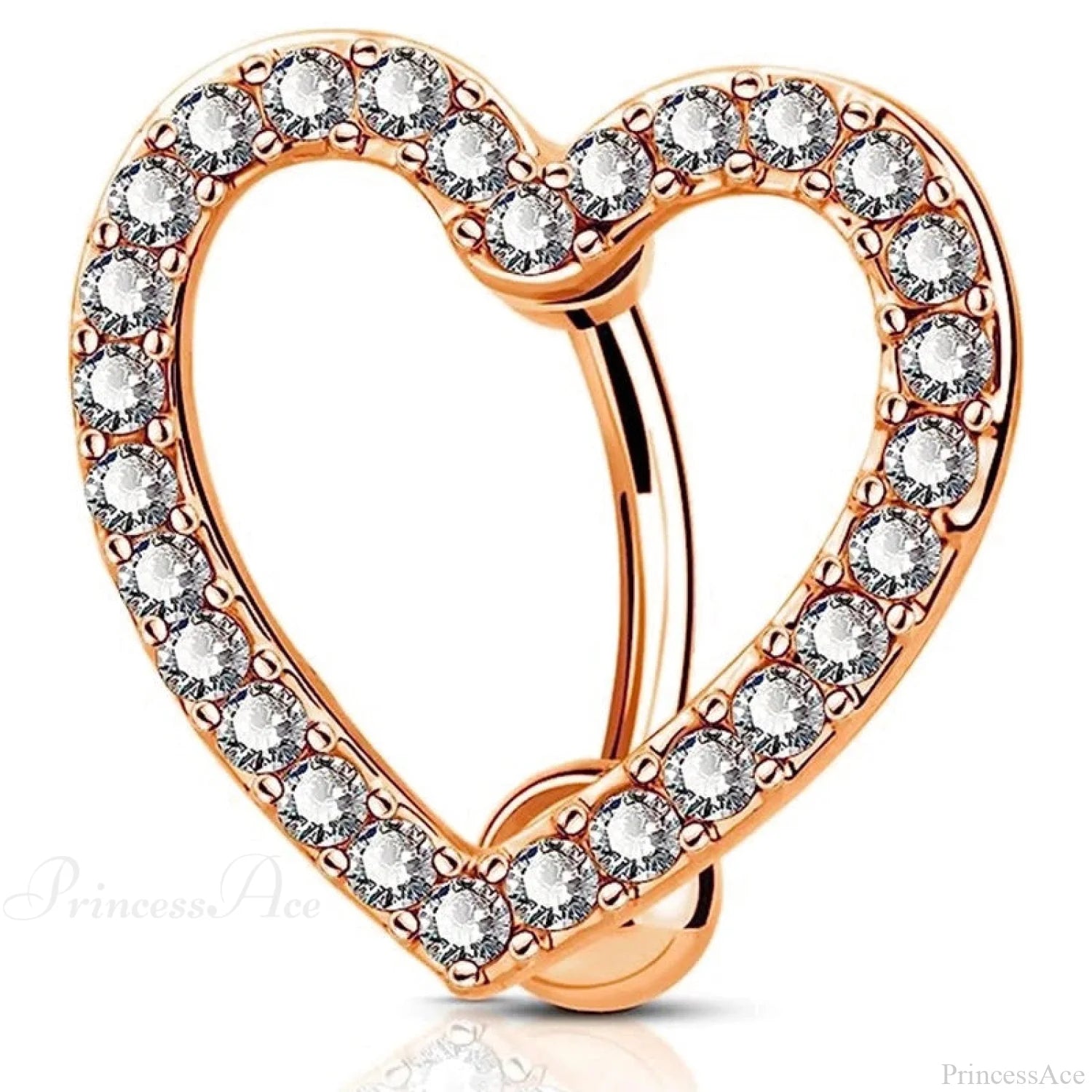 Gothic Heart Dangle Butterfly Belly Ring Style10 gold