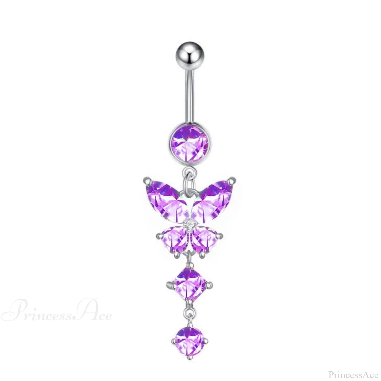 Gothic Heart Dangle Butterfly Belly Ring Style8