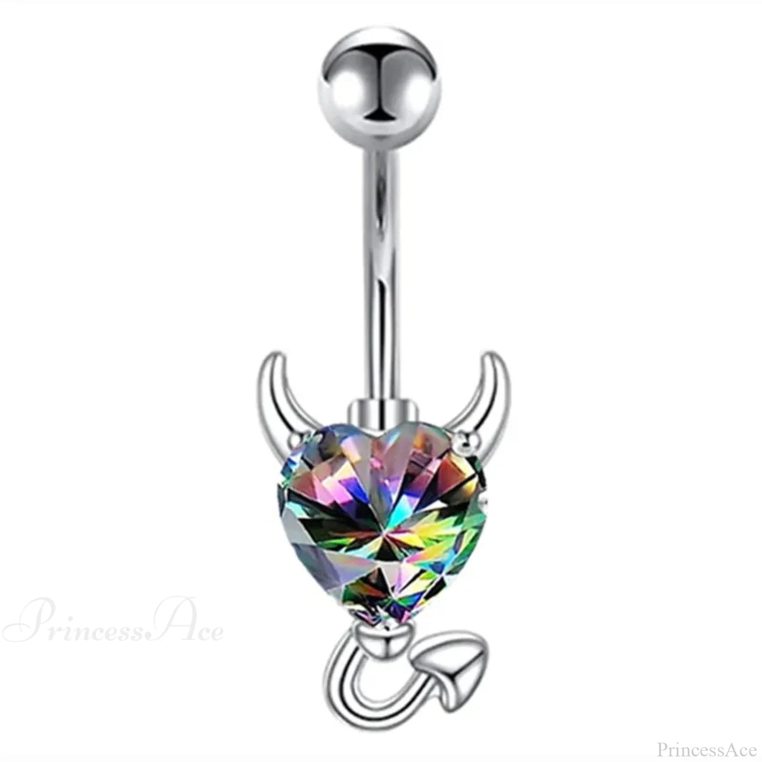 Gothic Heart Dangle Butterfly Belly Ring Style9 Multi