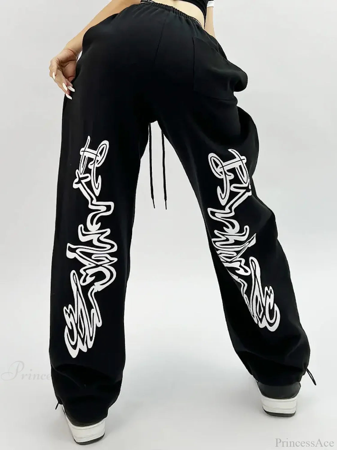Gothic Hip Hop Grunge Black Jogging Pants