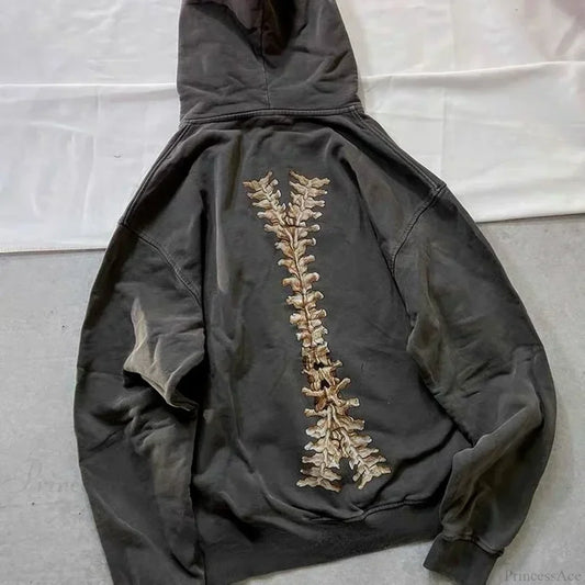 Gothic Long Sleeve Zipper Hoodie