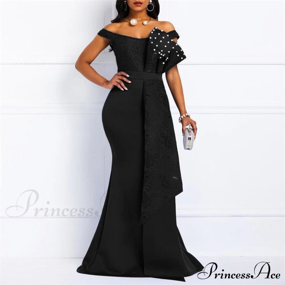 Gown Lace Elegant Embroidery Red Women Cut Low Party Beaded - Mermaid Warm-Season Floor-Length