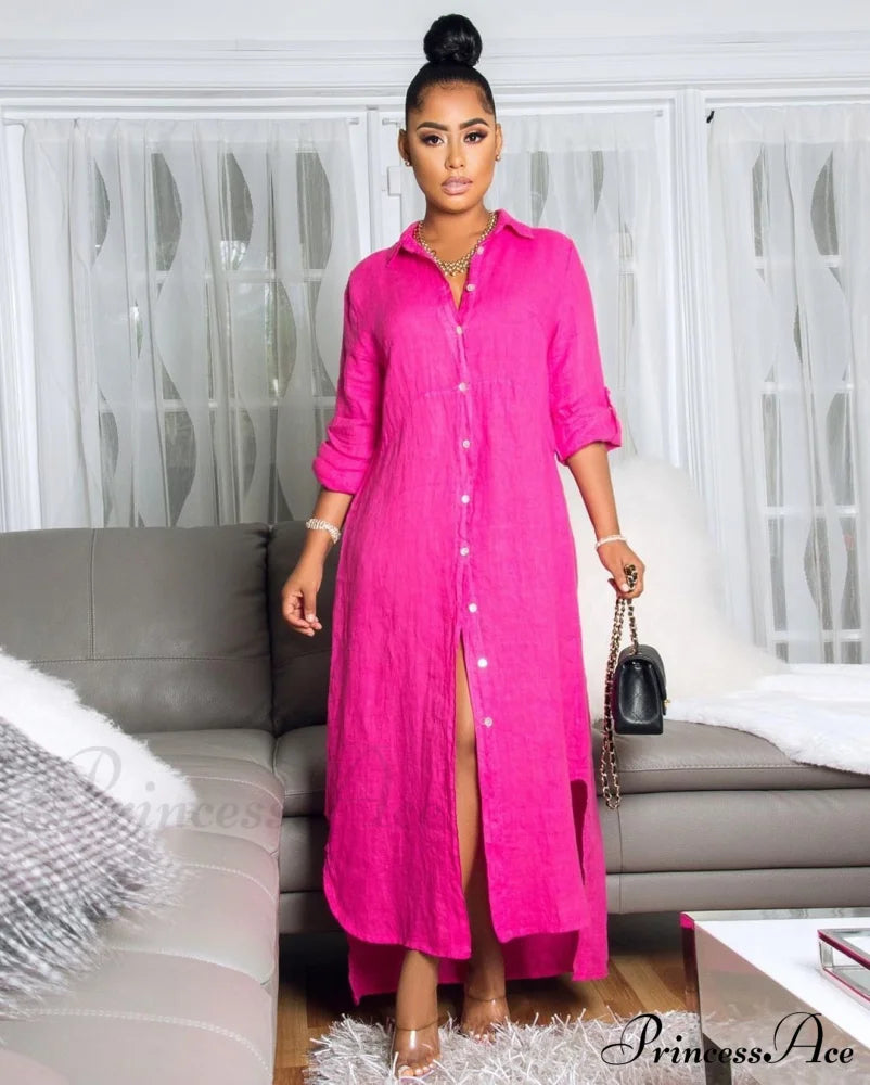 Gown Street Commuter Long Casual Blouse Size Home Loose Button Large Style Women’s Print 13 / S