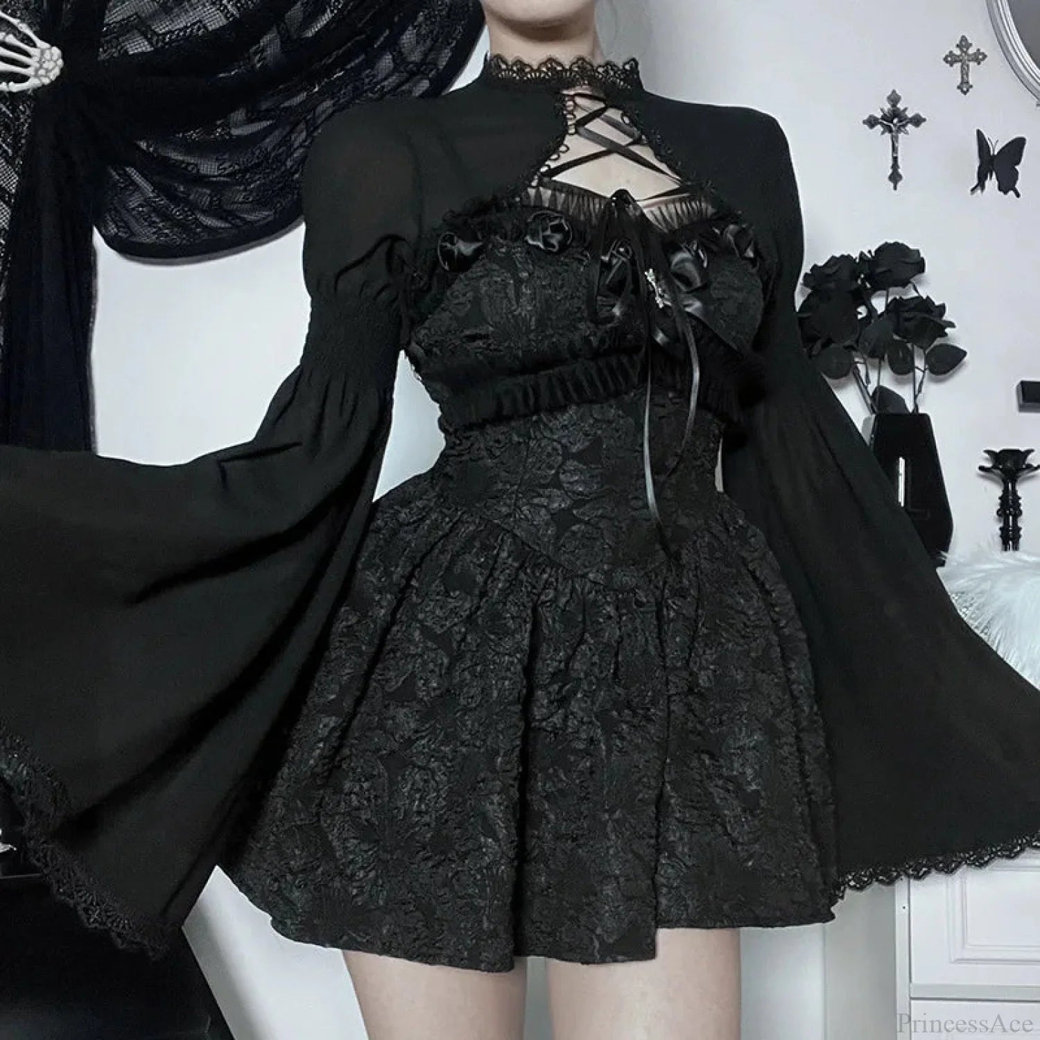 Graceful Tie Up Chiffon Top