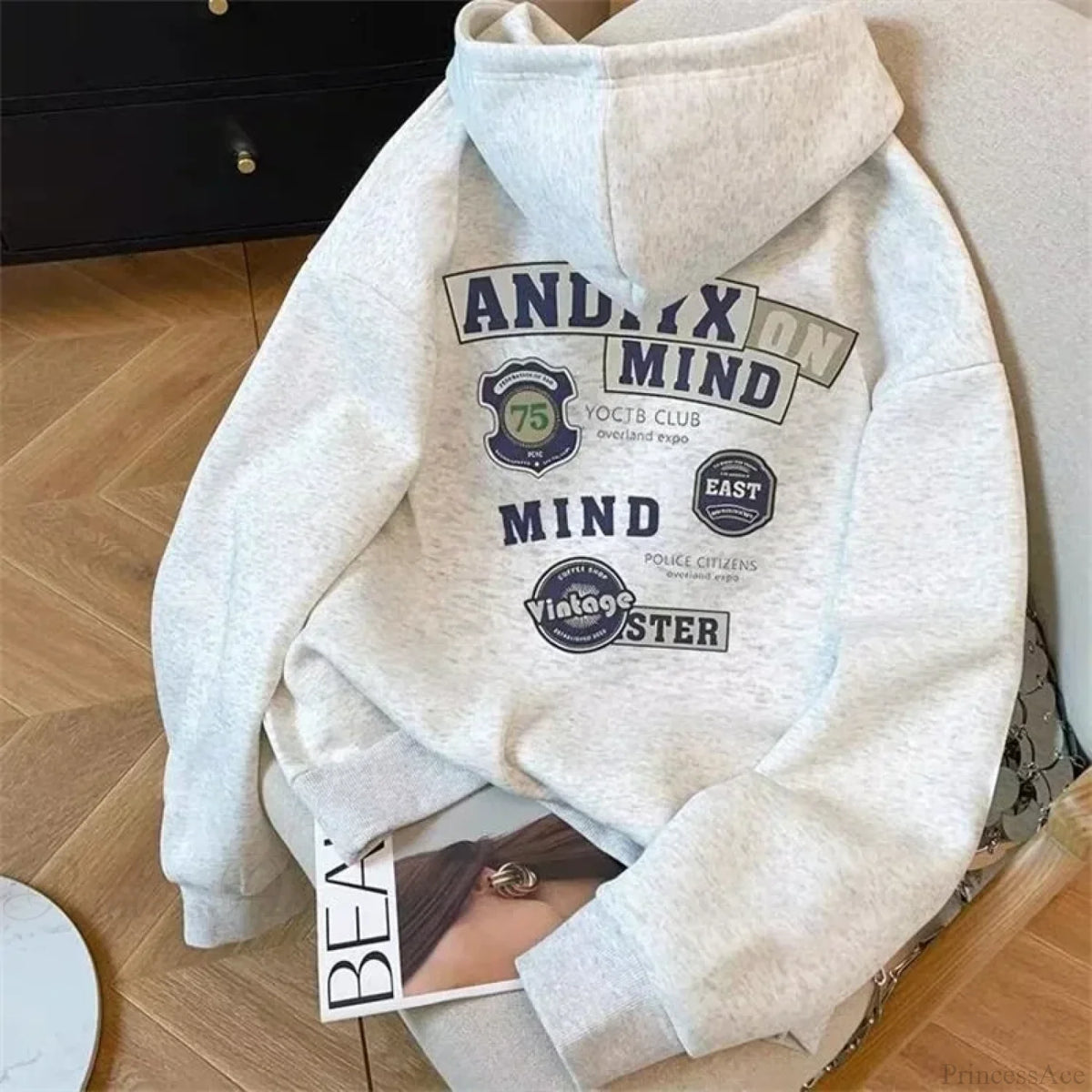 Graphic Printed Vintage Hoodie